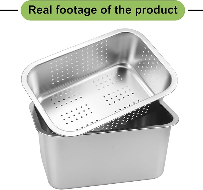 2 Set (4 Pack) Stainless Steel Sprouting Tray 13 x 9 inches Stainless Steel Germination Trays for Indoor Microgreens Broccoli Sprouts &amp Wheatgrass
