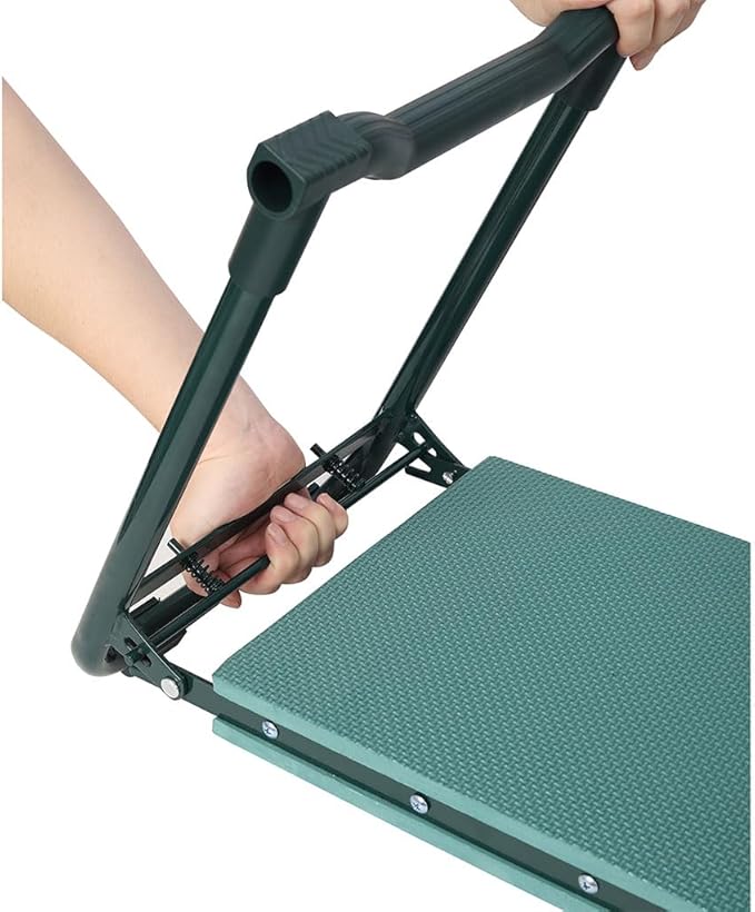 Garden Stool and KneelerHeavy Duty Foldable Gardening Bench Kneeler &amp Stool with 2 Tool Pouch and EVA Foam PadGardening Gifts for Women Mom Men Seniors