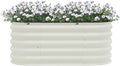Raised Garden Bed Kits 17 Tall 6 in 1 Customizable Metal Raised Planter Bed for Vegetables Flowers Herbs Large Planter Box for Patio Backyard Gardening