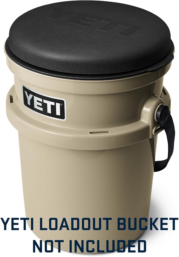 YETI 5 Gallon LoadOut Bucket 360-Degree Swivel Seat Heavy Duty Foam Cushion for Dove/Duck Hunting Fishing Baseball Gardening and Camping