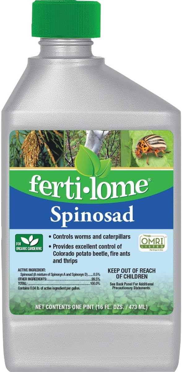 Fertilome (16062) Spinosad Insecticide Spinosad Bagworm Tent Caterpiller &amp Chewing Insect Killer OMRI Listed (16 oz.)