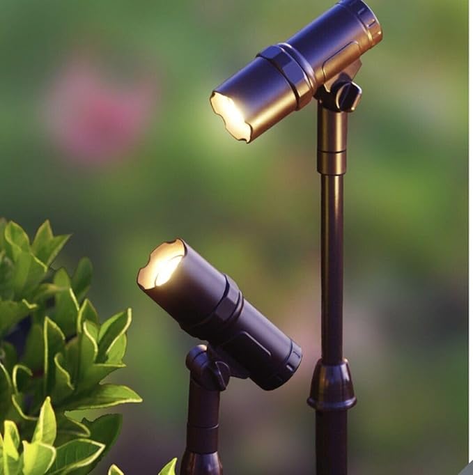 Energizer Solar-Powered Garden Lights - 2 Pack Oil Rubbed Bronze LED Spotlight with Smart Focus &amp 100 Lumen Output Waterproof &amp Easy to Install Solar Landscaping Lights for Lawn &amp Patio D