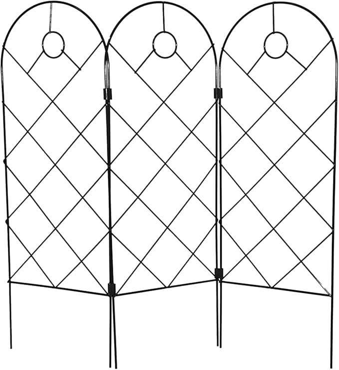 Garden Trellis for Climbing Plants for Climbing Plants Metal Rustproof Plant Support Trellis for Potted Plants for Climbing Plant Flower Rose Clematis Morning Glory Peony (3)