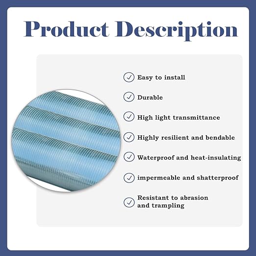 Polycarbonate Sheet 32.8Ft x 3.28FtDIY UV Resistant Polycarbonate Greenhouse PanelsInsulated Transparent Polycarbonate Roof Panels for Roof Farming Gardening Agriculture Courtyards Canopy