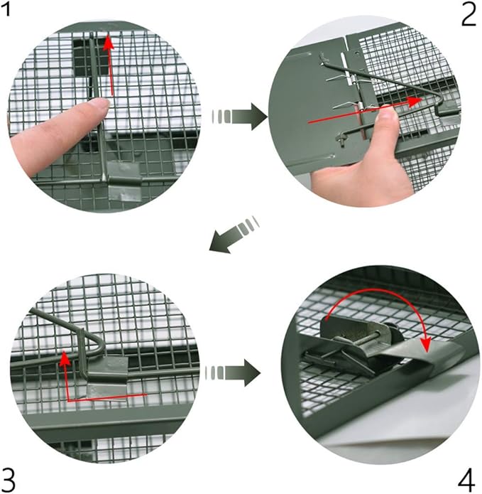 Live Animal Humane Trap 2-Door Mouse Trap Cage for Chipmunk Rats Squirrels Voles Rodent and Small Size Pests
