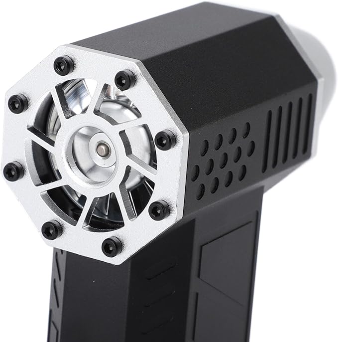Mini Turbo Fan Dry Blower Brushless Motor Type C Charging 120000RPM for Car (Black and Silver)