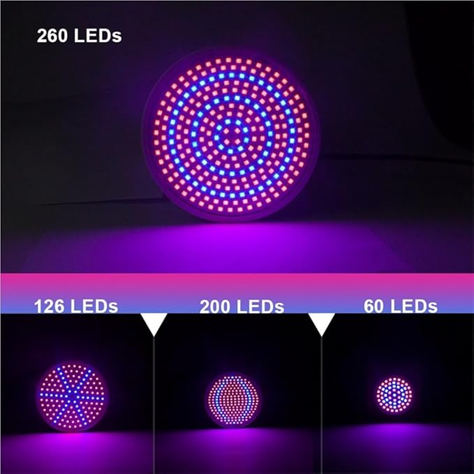 Luopan Indoor Lighting 10pcs/lot 60/126/200/260Led-2835SMD AC85-265v Vegetable Seedling Supplement Light Potted Succulent Plant Grow Light (Size : 260-2835 26W)