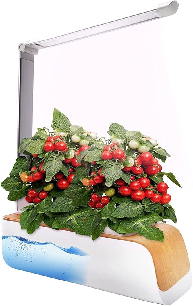 Hydroponics Herbs Grow Lamps for Plants Height AdjustableTemperature Display Herb Growing Kit Indoor Suitable for Seedlings Vegetables Flowers