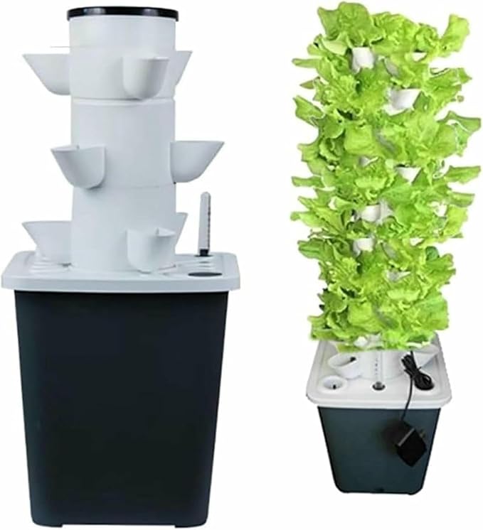 Garden Hydroponic Growing System Hydroponics Tower Aeroponics 15/20/25/30 Pods Grow Kit Aquaponics Planting System with and Vegetables