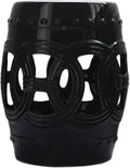 Decorative Garden stools Decorative Ceramic Garden Stool Hollow Out Laicai Copper Money Round Stool Suitable for Living Room Balcony Garden Etc(Kiln Green)