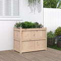 Wooden Raised Garden Bed Garden Planter Box Outdoor Wood Raised Garden Bed for Planting Plants Vegetables 35.4x19.7x27.6 Solid Wood Pine-243