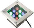 Square LED Buried Light - Ground LED Garden Landscape Lamp IP67 Waterproof Recessed LED Spotlight 12V Low Voltage Led Well Lights for Yard Lawn Patio Pathway(Yellow Light24 W)
