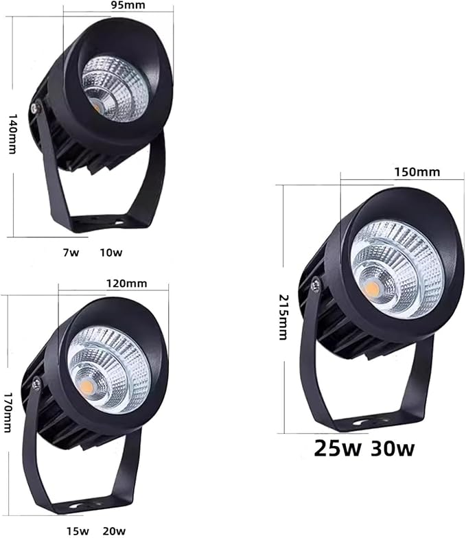 LED Flood Light - Outdoor Rotation Spotlight AC85-265V Spotlight Led Beam Light IP65 Waterproof Tree Lights Ground LED Landscape Lights for Building Garden Park(Blue7W)
