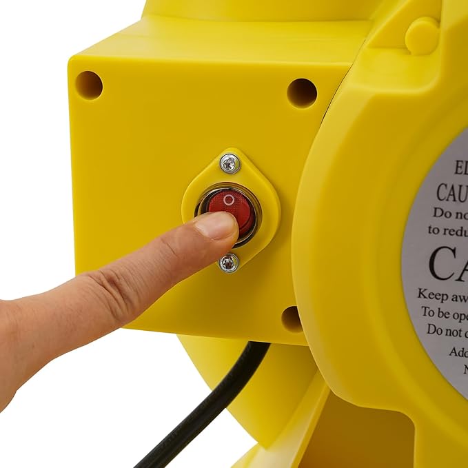 Air Blower Pump Fan 2150Pa Air Blower Jumping Bed Inflator Powerful Inflatable Bounce House Blower for Inflatable Water Slide Bouncy Castle Bounce House Speed 3250RPM 1118CFM Air Volume