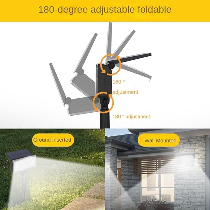 Solar Spot Lights Outdoor Solar Landscape Spotlights 2 Modes IP65 Waterproof Dusk to Dawn Solar Powered Flood Wall Lights for Outside Yard Garden Pathway (RGB)