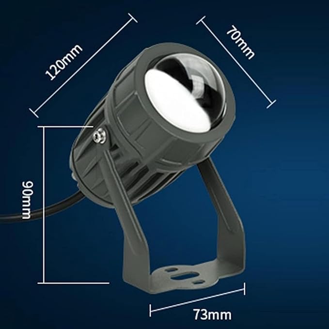 Landscape Lights - AC85-265V Led Beam Light Outdoor Wall Lamp Ip67 Waterproof Narrow Beam Spotlight 180° Adjustable Bracket Ground Light(Green10W)