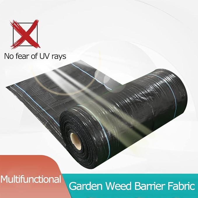 Weed Control FabricGeotextile Landscape FabricHeavy Duty Gardening Mat for Gardening Landscaping Weed Fabric Eco Friendly(0.61x12m/2x40ft)