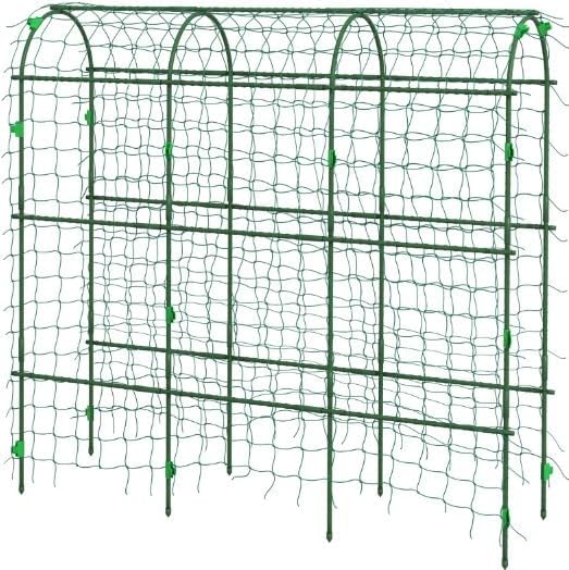 Arch TrellisA Frame Metal Garden Trellisfor Climbing Plants Outdoorwith Climbing Net