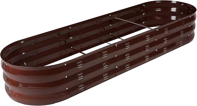 Galvanized Raised Garden Bed Outdoor 67 D x 20 W x10 H 7 cu. ft. Planter for Outdoor Plants Large Metal Raised Garden Bed Kit (Brown)
