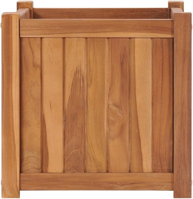 Raised BedGarden DecorationBackyard Raised BedsFreestanding PlantersGardening AccessoriesHerb Plantersfor BalconiesTerracesGardensPatiosLawn15.7x15.7x15.7 Solid Wood Teak