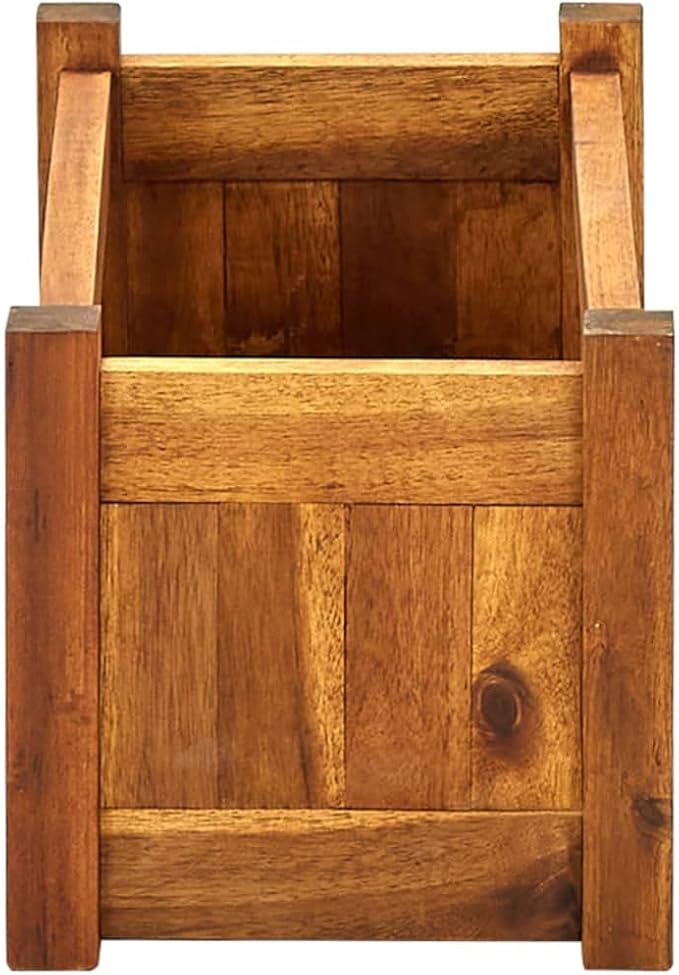 Wooden Garden Raised Bed Planter Boxes Outdoor for Planting Outdoor Plants VegetablesHerb 19.7x9.8x9.8