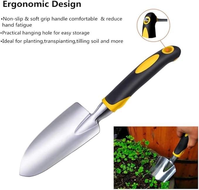 Garden Tools Shovel Garden Tool Set -3 Piece Aluminum Gardening Hand Tools Shovel Trowel
