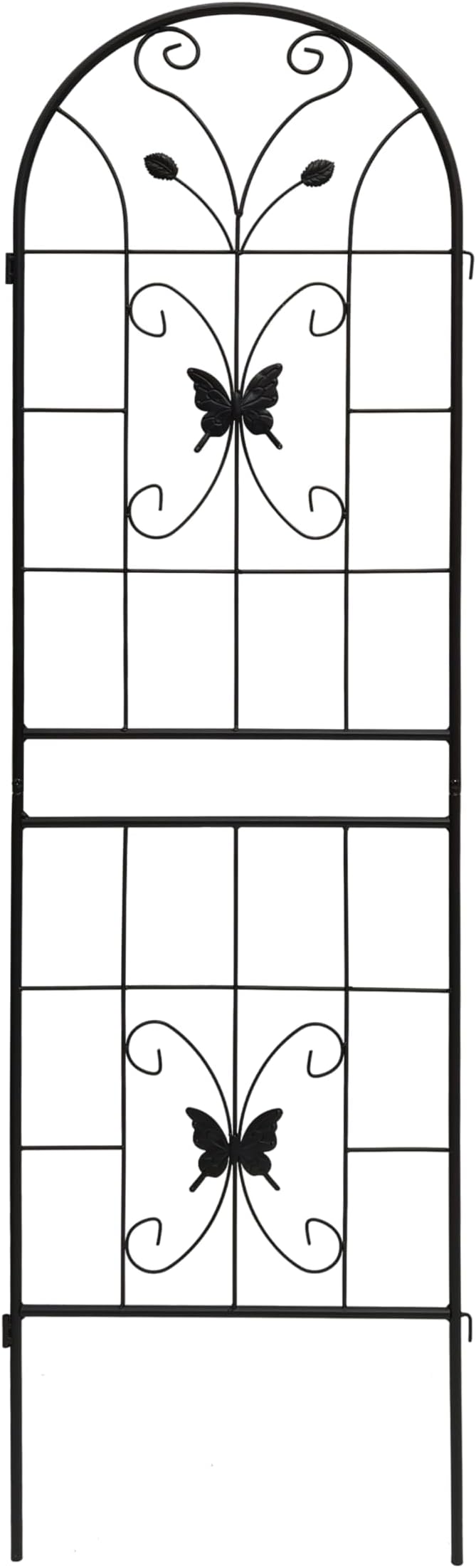 2 Pack Metal Garden Trellis 71 High x 19.7 Wide Rustproof Outdoor Plant Support Black Powder Coated Iron Trellis for Vines Vegetables &amp Flowers
