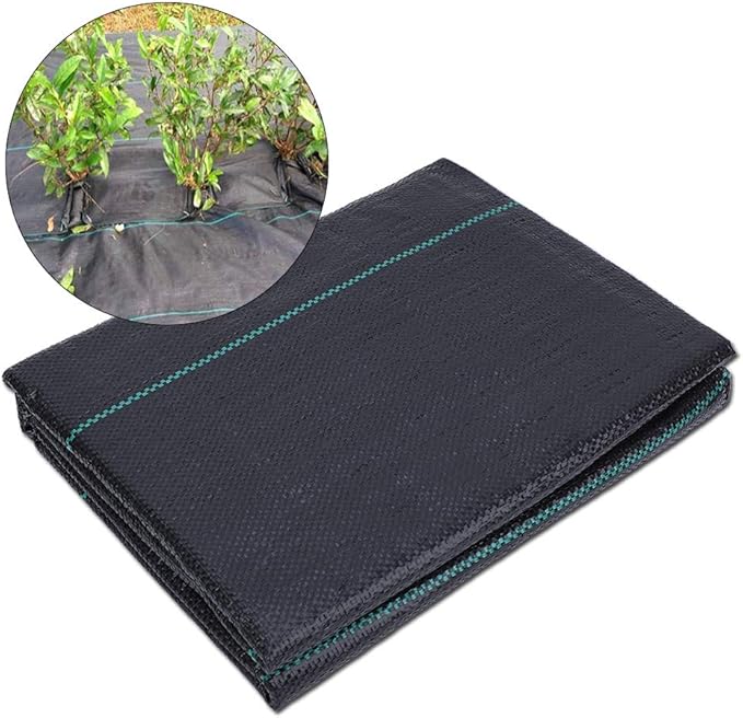 Anti Weed Garden Ground Fabric Weed Control Barrier Landscape Cover Heavy Duty PE Material with Excellent Water Permeability Durable Weed Prevention Cloth for Gardening Lawn an (1*10 meters)