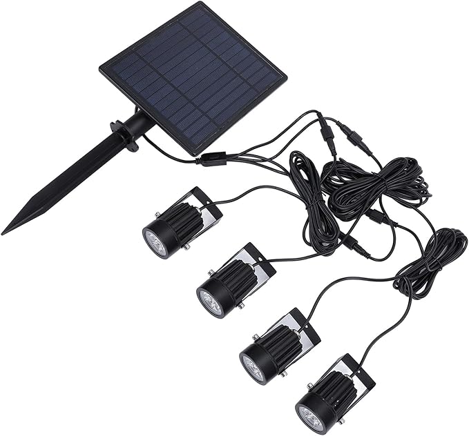 Solar Stake Light IP65 Waterproof 3000K Warm Light Outdoor Garden Decorative Landscape Lights for Walkway Driveway Lawn Patio - Adjustable Spotlight with Solar Powered Automati