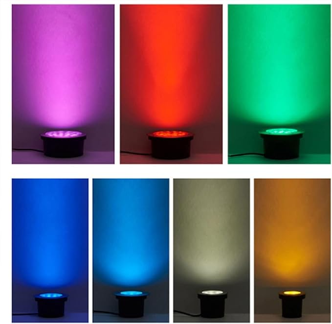 LED Landscape Light - Outdoor Buried Lights 220V Recessed LED Spotlights IP67 Outdoor Waterproof Embedded Underground Spotlights Ground Garden Courtyard Lights(Warm White3W)