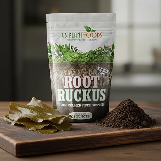 GS Plant Foods Root Ruckus – Dry Soil Zone Conditioner – Humic-Rich Granules with Kelp Components to Support Soil Structure &amp Nutrient Availability (11 oz)