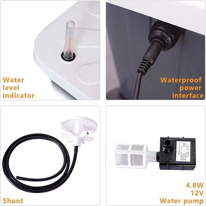 Hydroponic Tower Growing sytem Indoor hydroponic Grow System Vertical Grow Tower 6 Layer 18 Plants Sites with Pump and Movable Water Tank Adapter Seeding Bed &amp Net Pots