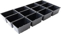 12 Cell Plant Tray Inserts - Pack of 100 - One Dozen Perforated Planter Cells with Drain Holes - for 10x20 Trays. Gardening Seed Starts Microgreens &amp More