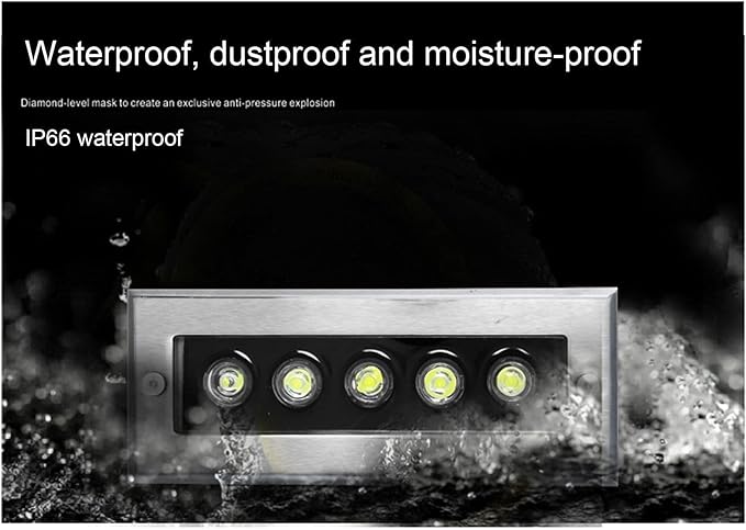 Underground Light LED - Rectangular Linear Underground Lighting Panel Outdoor Embedded LED Spotlight IP66 Waterproof Corridor Aisle Light Stair Step LightingBlue 6w