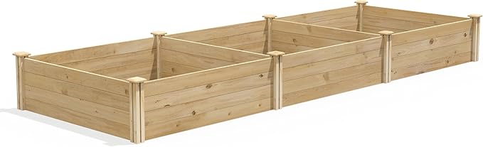 Greenes Fence Premium Cedar Raised Garden Bed 4' x 12' x 14 (3/4 Thick) - Made in USA with North American Cedar