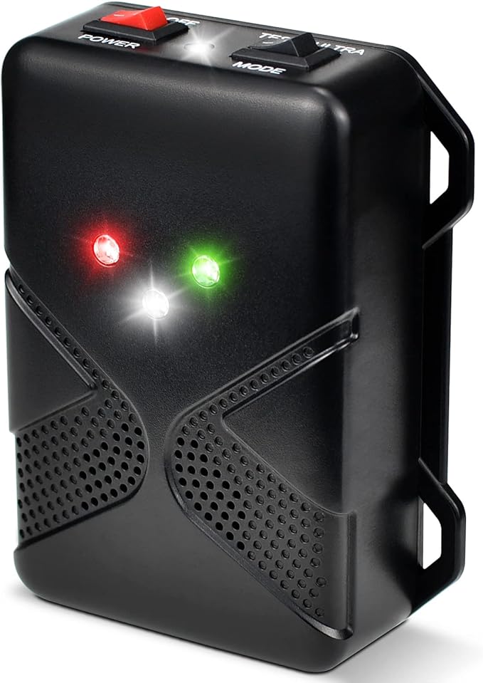 Under Hood Rodent Repeller Battery Operated Ultrasonic &amp Strobe Light Mouse and Rat Deterrent for Car Engines – Wireless Animal Repellent Device for Vehicle Pest Control