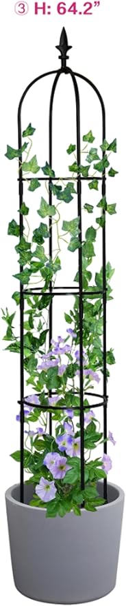 SlickBlue Garden Trellis 2 Pack Rustproof Metal Plant Support for Outdoor Climbing Vines and Flowers