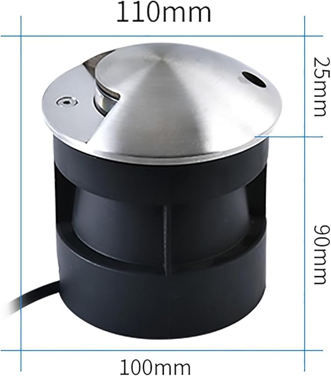 3W Ground LED Landscape Lamp Side Emitting Outdoor Buried Lights IP67 Waterproof Garden Decorative Floor Lamp AC 110V Low Voltage Recessed Deck Spotlight