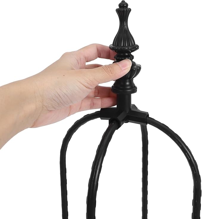SUPVOX Heavy Duty Metal Garden Trellis Obelisk Plant Support 8mm Tube Diameter 120cm Height Climbing Plant Frame for Outdoor Rose Climbing and Potted Vine Gardening