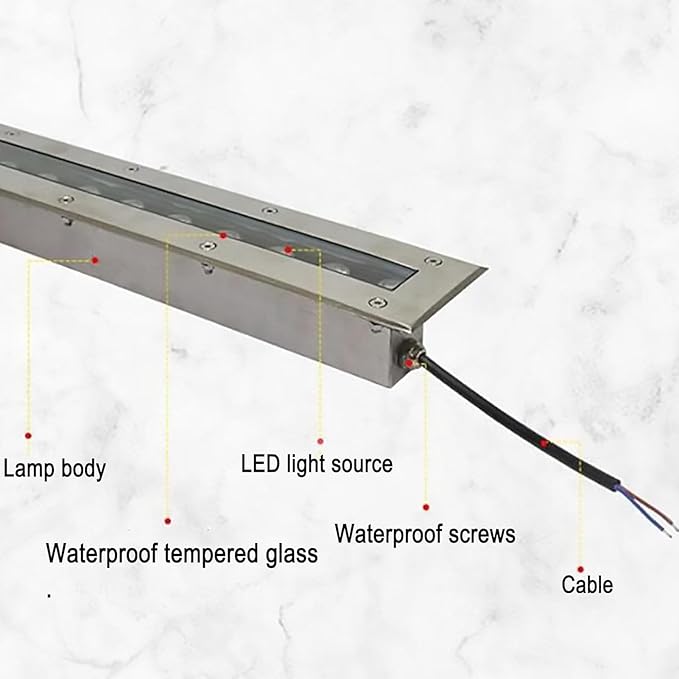 Rectangle Landscape Lights - Underwater RGB Pool Spotlights AC 24V Low Voltage IP68 Waterproof for Parties and Rockeries