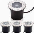 4Pcs Outdoor Courtyard Underground Lights - Recessed Led Spotlights Ip65 Waterproof Outdoor Recessed Led Spotlight Low Voltage In-Ground Led Landscape Lights Step Unde-Blanc-9WAC12V