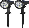 Landscape Lighting Garden Solar Spotlights Outdoor Decoration 2 Pcs Solar Projection Lights Warm White RGB Energy Efficient Easy Installation Waterproof