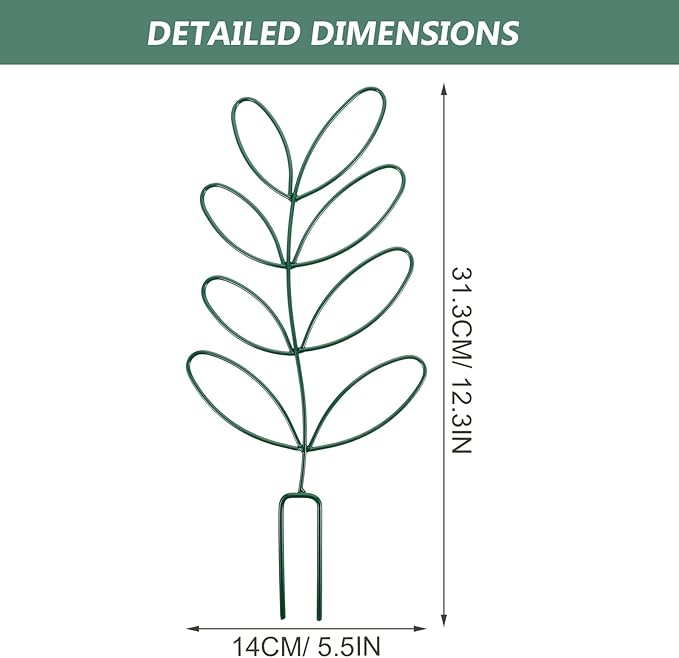 2pcs Metal Plant Climbing Frame Trellis for Garden Vegetables and Flowers Green Iron Tomato Cages Plant Support Rack for Indoor and Outdoor Gardening
