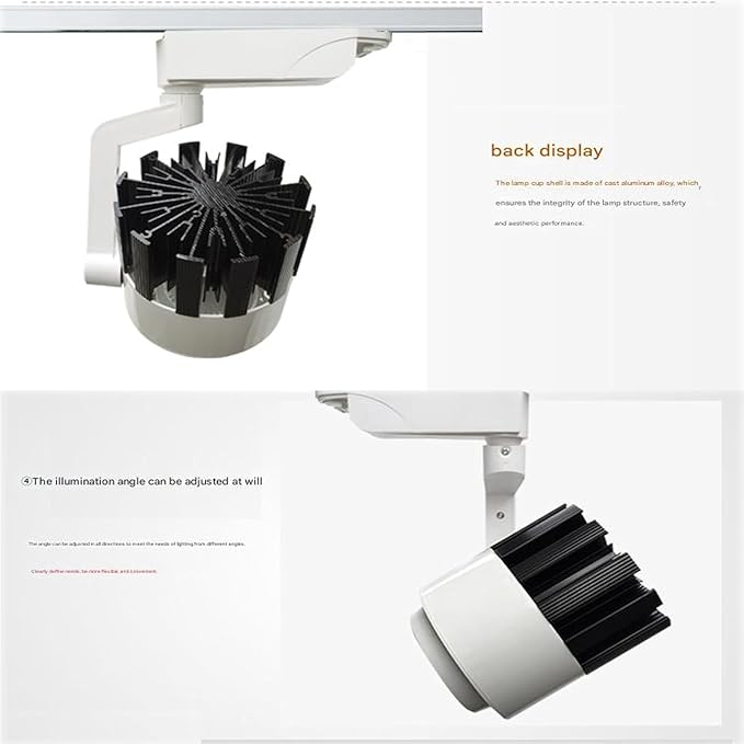 LED Track Light Clothing Store Spotlight Background Wall Showroom SpotlightS Surface-Mounted COB Track Lighting 20W 30W 35W(35wWhite)