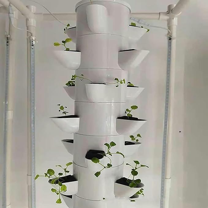 45 -Pot Hydroponic Tower Game Aquaponic Cultivation