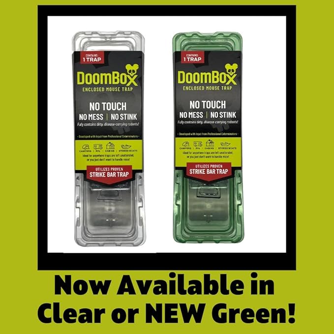 DoomBox™ Clear Enclosed Mouse Trap | Highly Effective and Keeps The Mess with The Mouse | Patented Click-It™ Closure Technology | Safe for Kids &amp Pets | Certified Child Resistant | Made in USA (3)