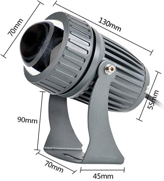 10W Outdoor LED Spot Lights - Rotation Led Beam Lamp IP66 Waterproof Ground Landscape Lights Narrow Beam Wall Washer Spotlights For Parties Hotel Billboard Building Remote Lighting(White Light24V)