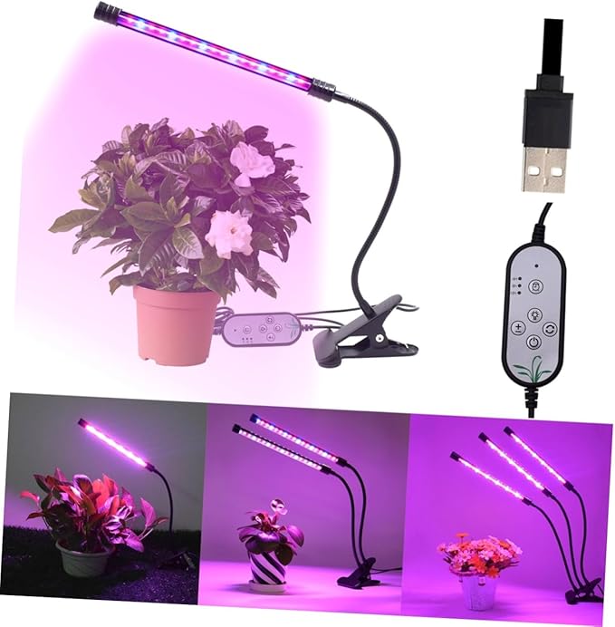 9w Led Plant Grow Light Dimmable Levels Single Head Timing Gooseneck for Indoor Plants Uv Grow Lights Garden Greenhouse