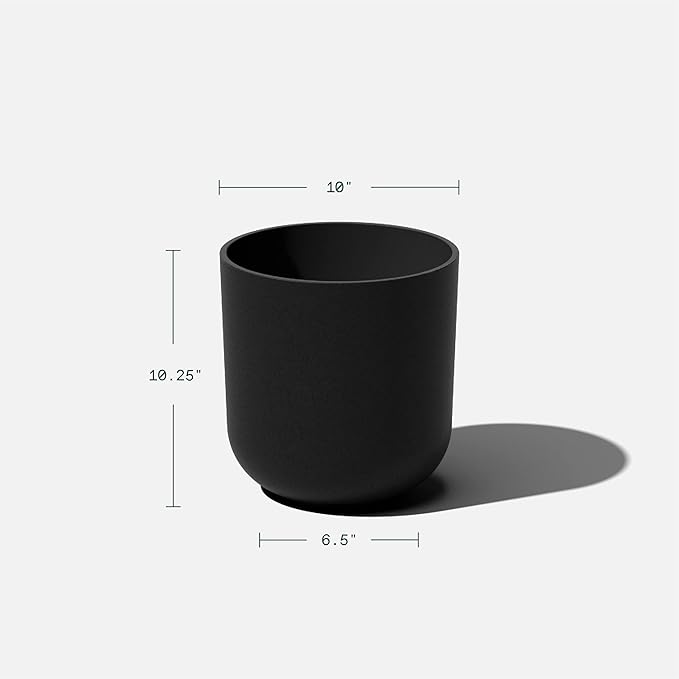 Veradek Mason Series Lima Planter - Round Planter for Indoor or Outdoor Porch/Garden | Made from Plastic-Stone Composite with Drainage Holes | Modern Décor for Succulents Flowers Small Plants