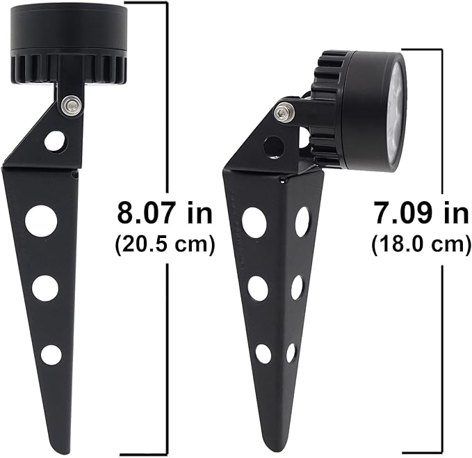 Solar Outdoor Spotlight Legacy 50X 4PK Garden Landscape Yard Pathway Light IP65 Waterproof Warm White LED Black Finish